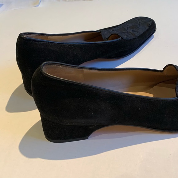 Salvatore Ferragamo Black Suede Square Toe Loafers - Picture 9 of 11